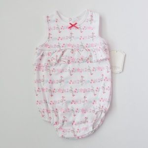 Baby Girl Tropical Flamingo Ruffle Bodysuit